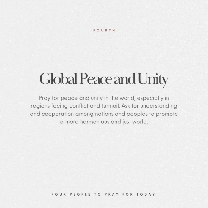 5 four people to pray for
