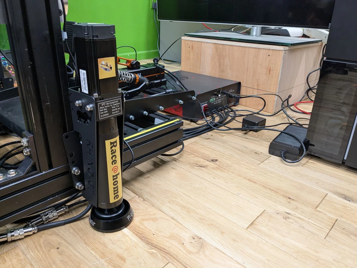a closeup of a rhino gt actuator kit setup