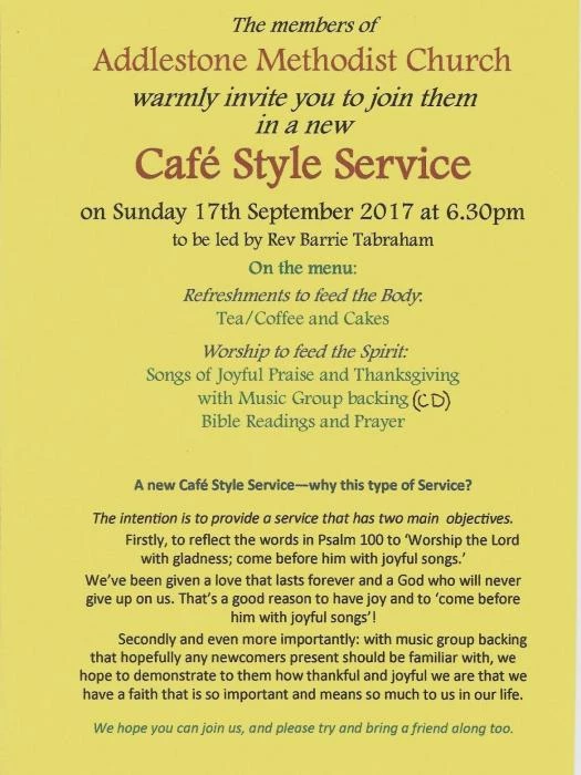 addlestone cafe style service