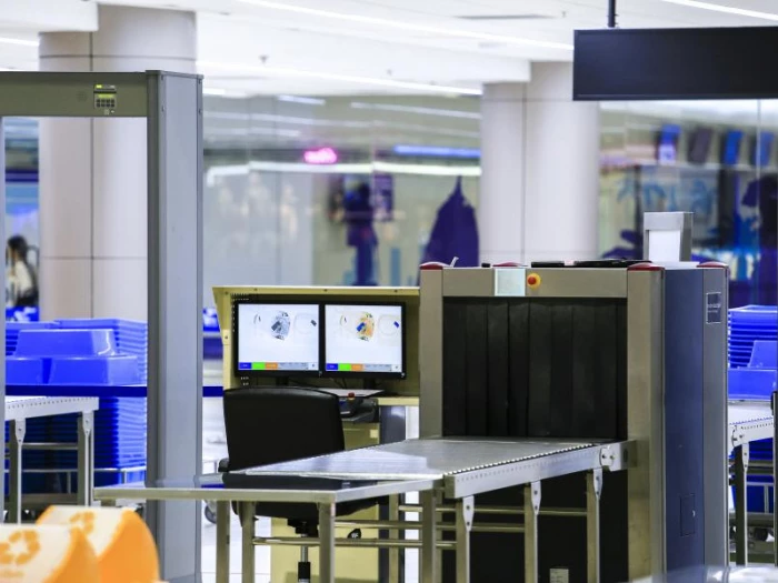 airport bag check system assembled by kmf for the aerospace security sector