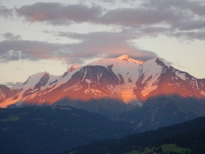 alps at sunset