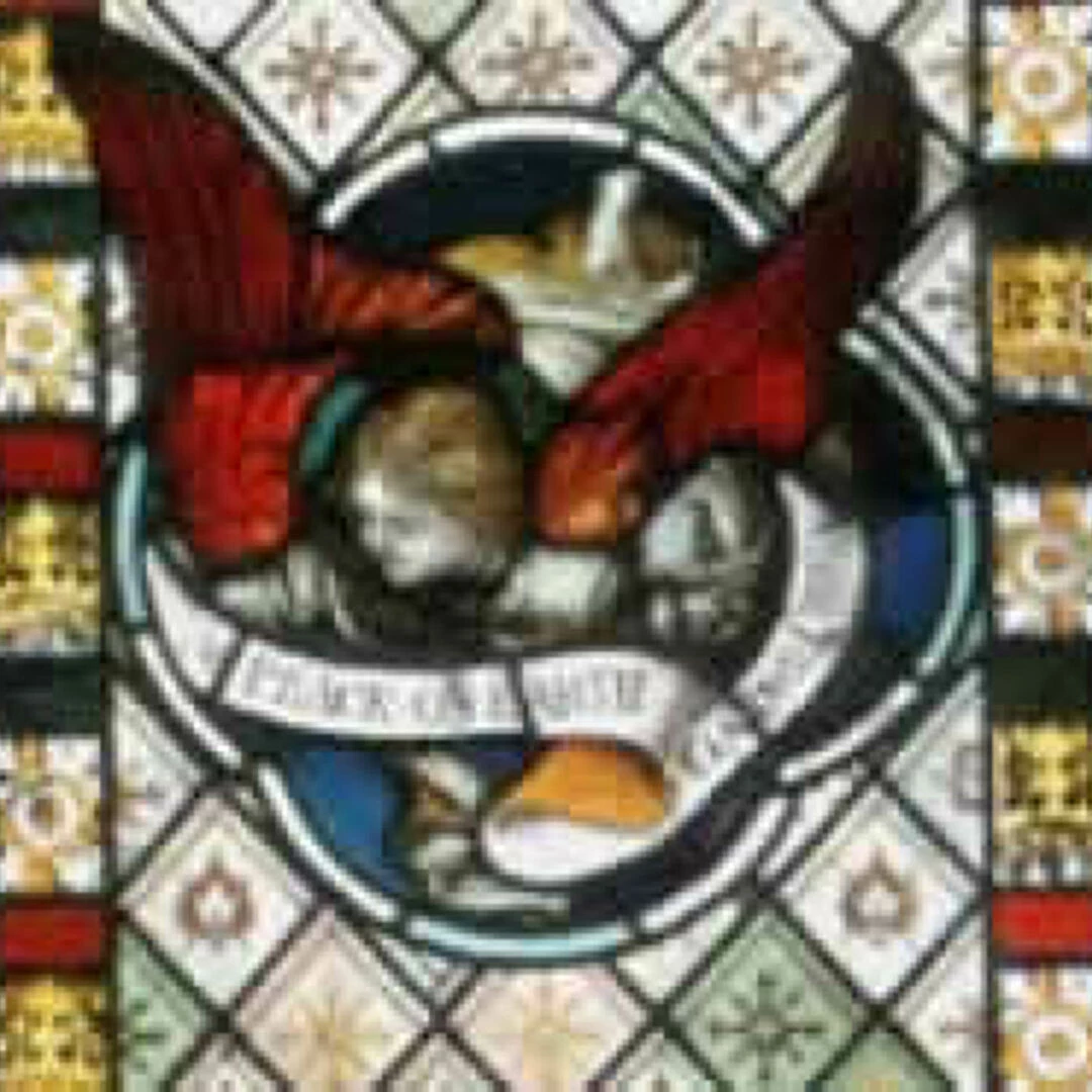 and a fourth stained glass win