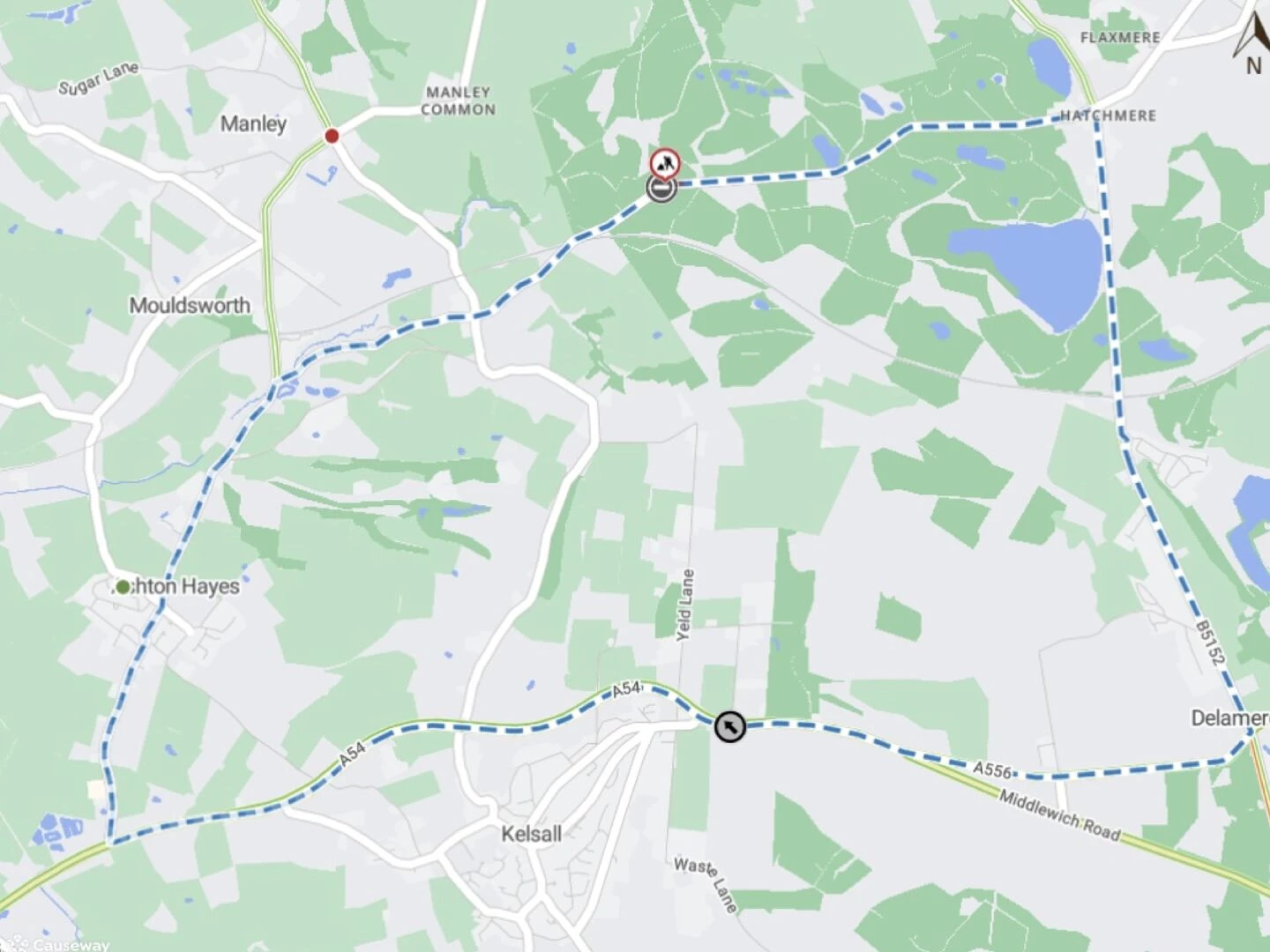 ashton road delamere roadworks