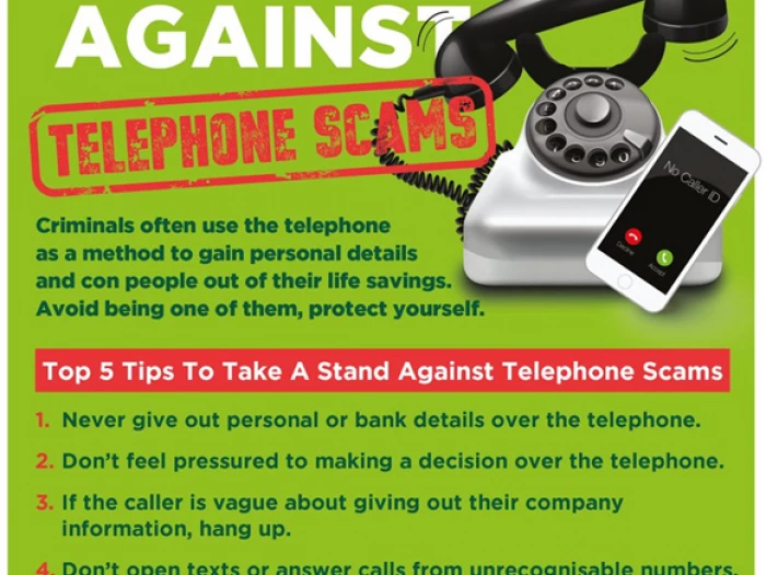 avoiding scams poster