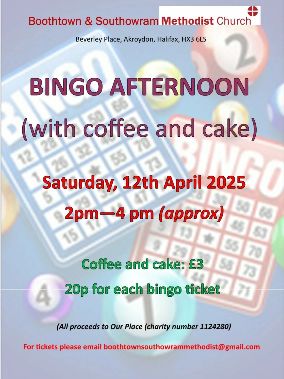 bingo afternoon april 2025