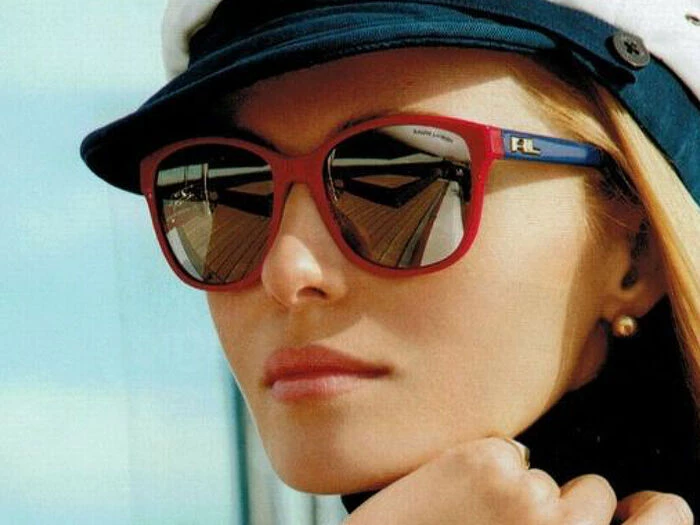 Woman wearing Ralph Lauren sunglasses