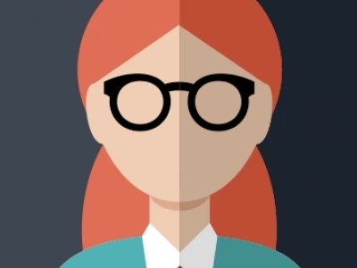 Female with glasses