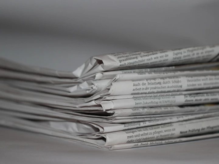 Folded Newspapers