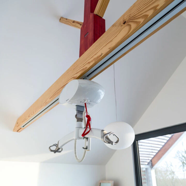The Guldmann Gh1 Ceiling Hoist System in The Bedro