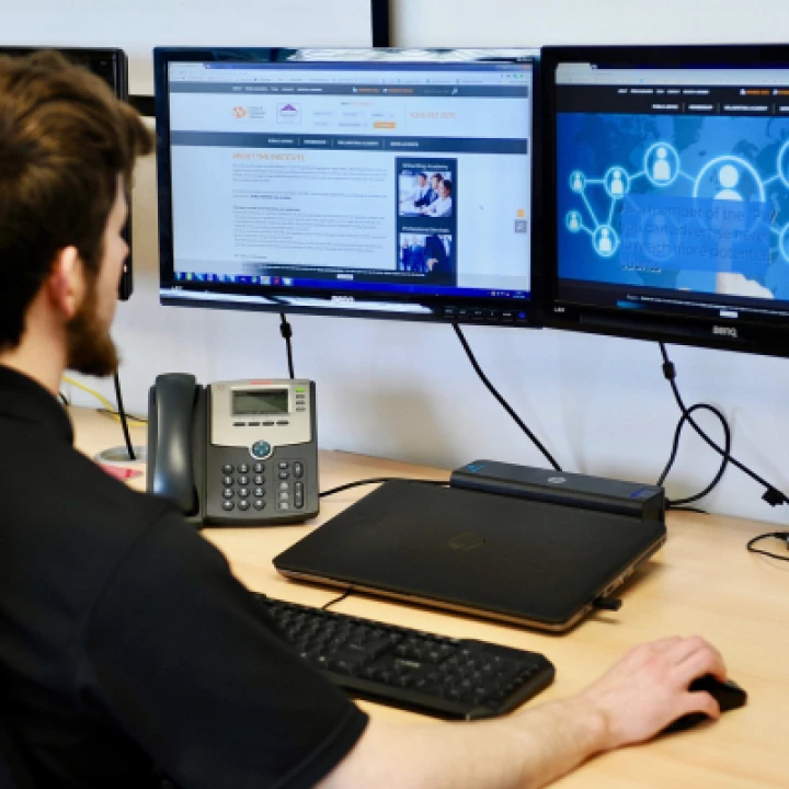 Office worker at computer