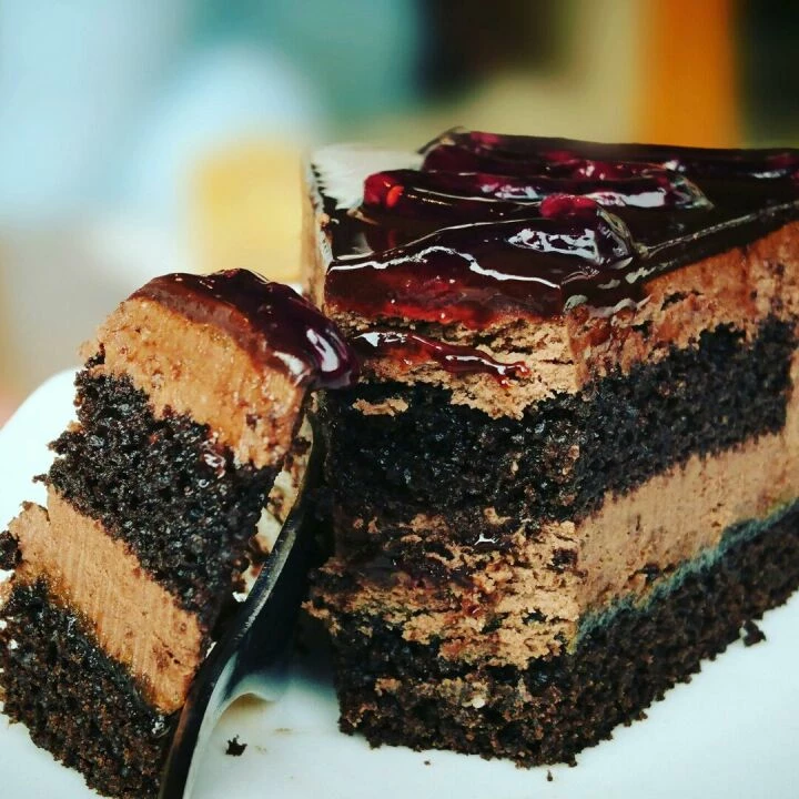 Sliced Cake On Plate
