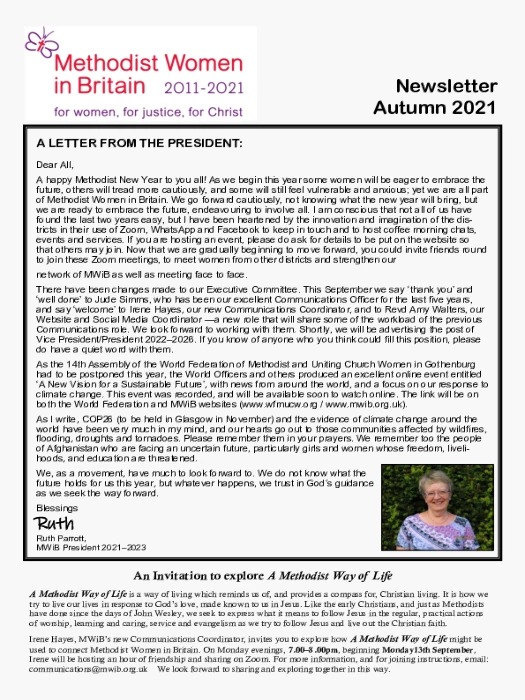 MWiB Newsletter 2021-3 Autumn