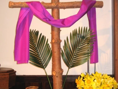 1- Lenten Cross – symbols are added each week at Trinity