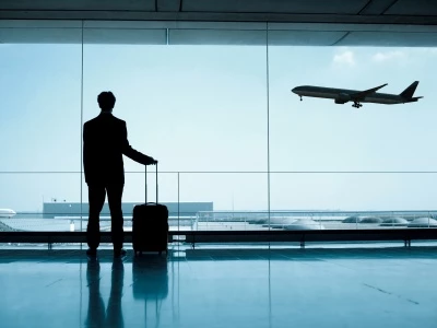 airport plane takeoff luggage passenger