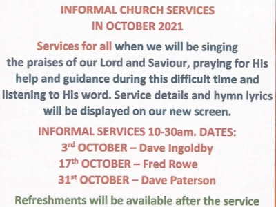 Informal Services – Oct 21