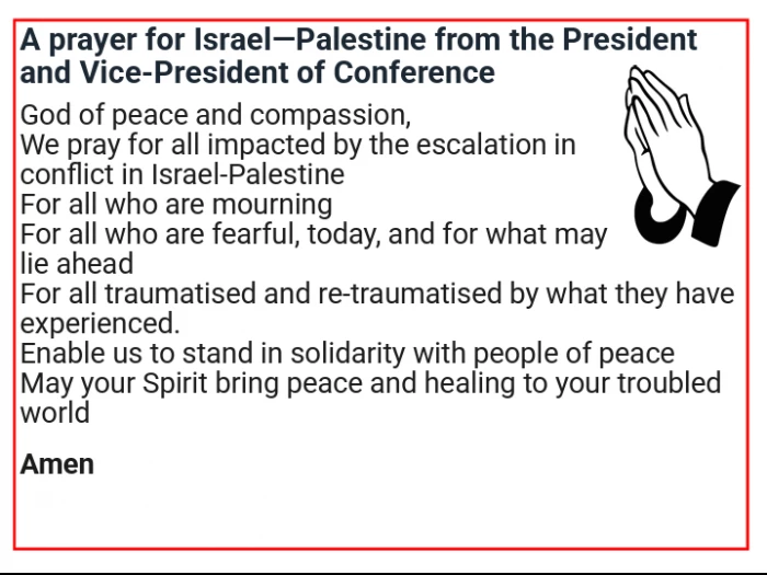 Israel palestine prayer