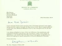 House of Commons letter