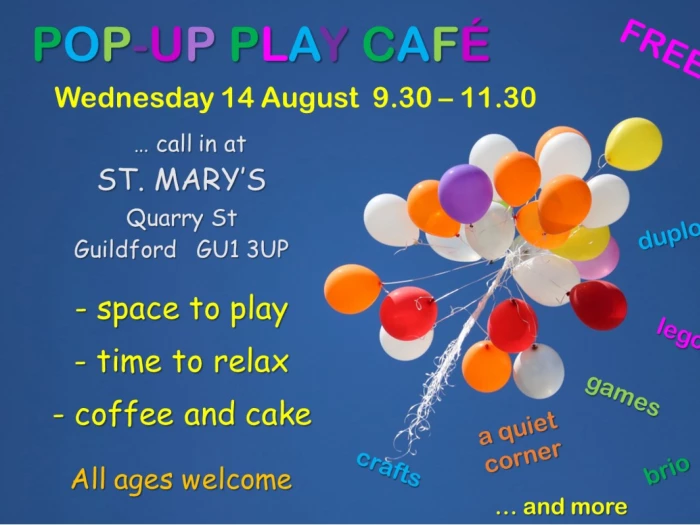 Pop Up Play Cafe August 2024