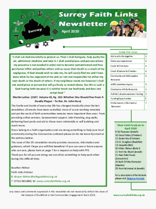 SFL Newsletter April 2020
