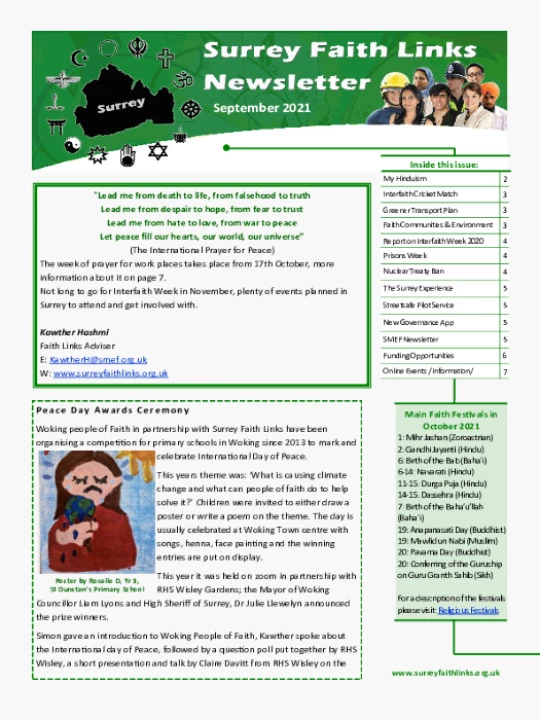 SFL Newsletter September 2021
