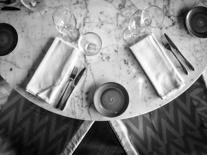 A table set for a celebrity dining event