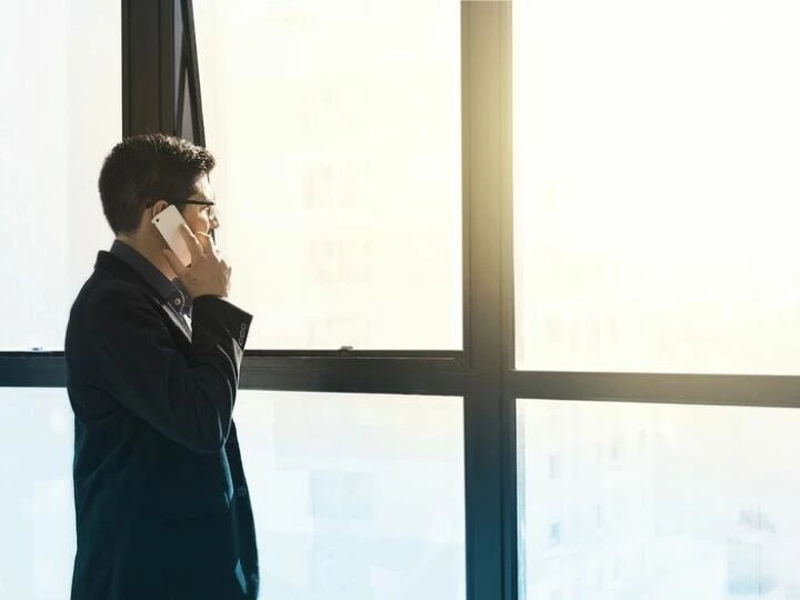 Man, cell phone, tuxedo