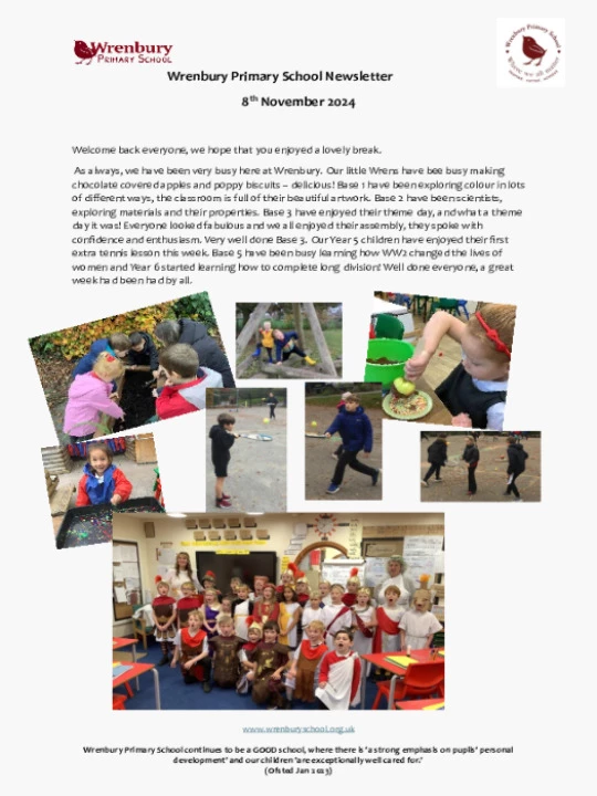 Wrenbury Newsletter 8th November 2024