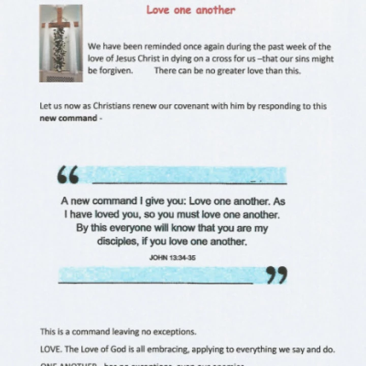 Love one another April 2020