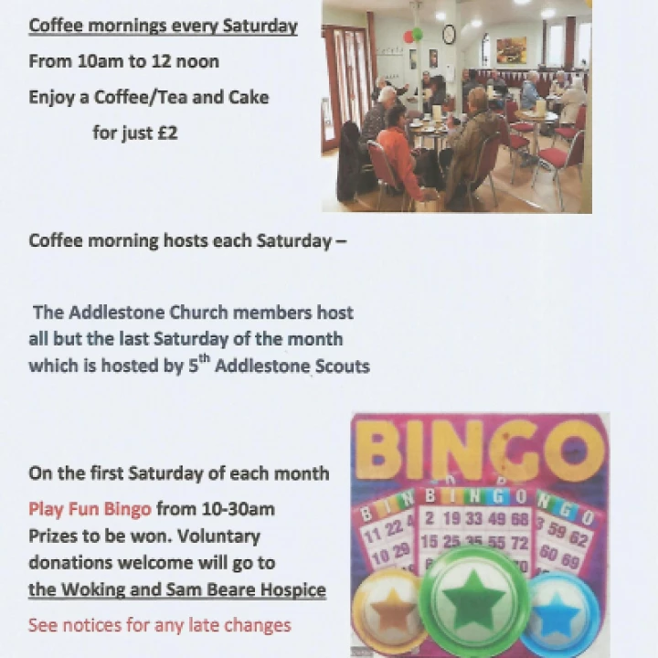 Saturday Coffee Mornings host update