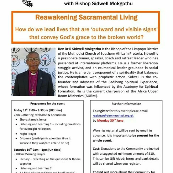 Community For Spiritual Formation 18 and 19 July 2