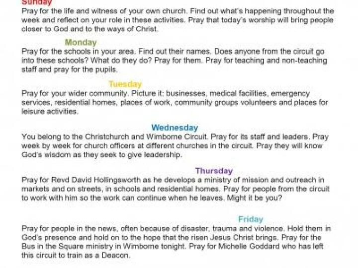 Prayers for the Ct 2017