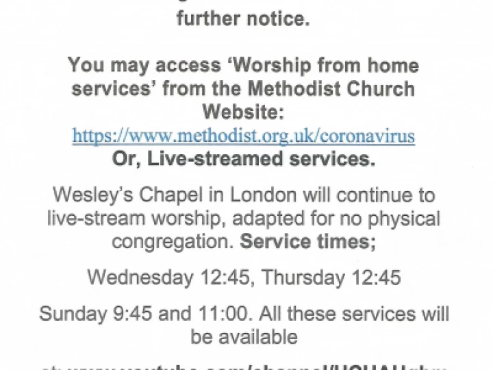 Church and meeting notice March 2020