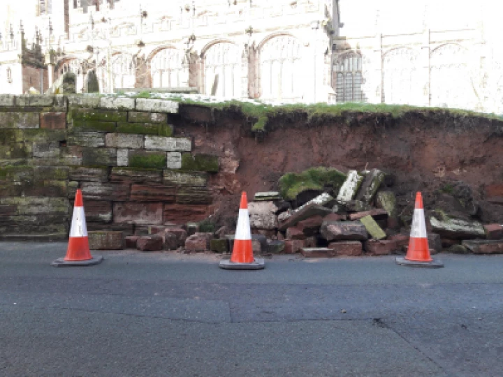 St Oswald's Church Wall Collaspe