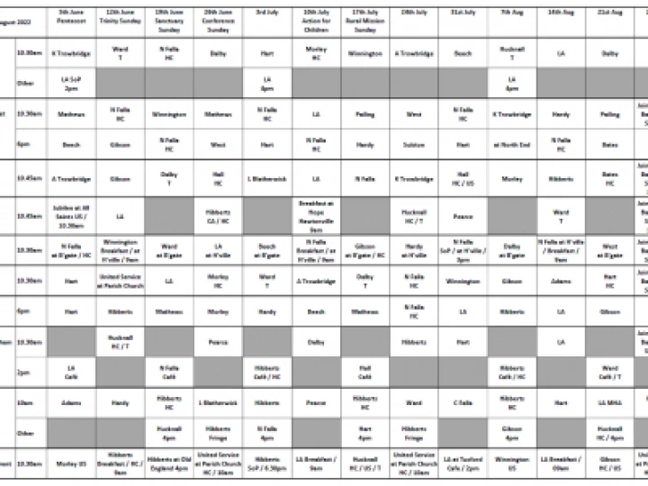 June-August Plan