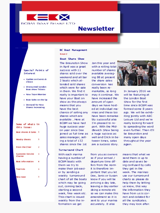 Winter 2015 Newsletter