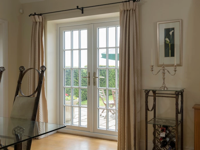French window with candlesticks 43