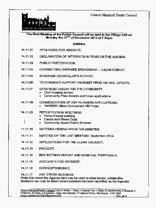 2014-11-17 PC Minutes & Agenda