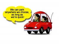 Selfish Parking Cartoon