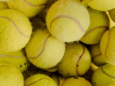 Lots of tennis balls