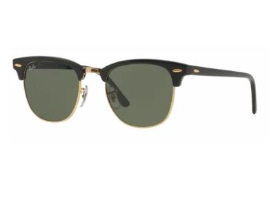 rb3016_W0365_tq Ray-Ban Clubmaster in Ebony with Crystal Green Lenses