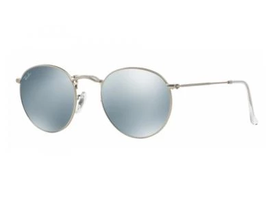 rb3447_019-30_tq Ray-Ban Round Matte Silver with Green Mirror Lenses