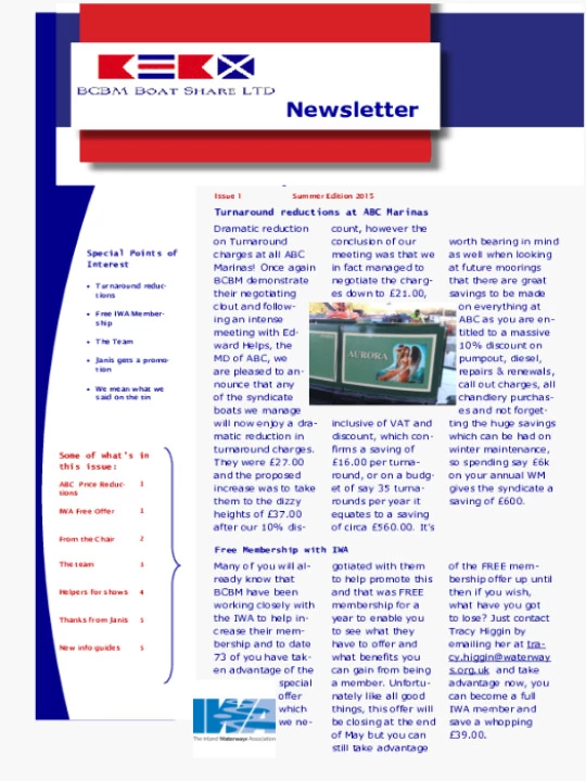 Summer 2015 Newsletter