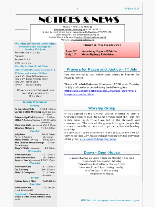 Notices 15 Jun 2025