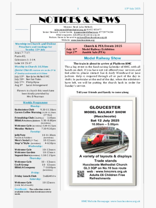 Notices – 13 Jul 2025