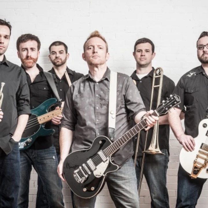Band With Instruments (White Background)