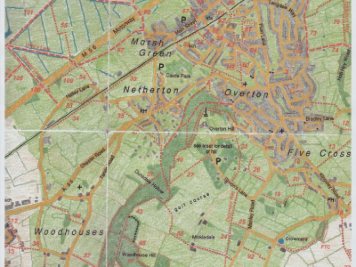Frodsham Parish Paths map extract