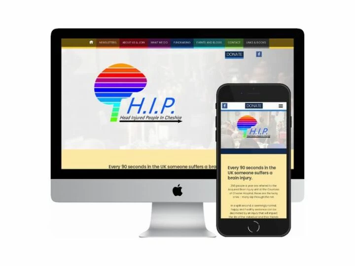 Desktop and mobile screenshots of the HIP in Cheshire website