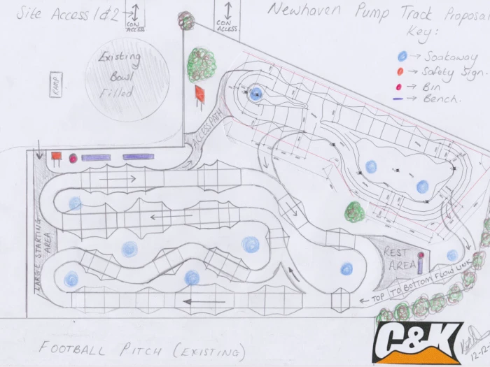 Newhaven BMX Pump Track   Initial Drawing