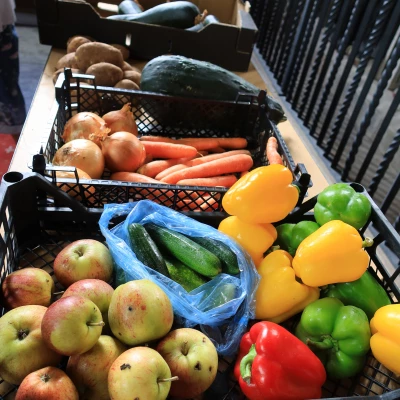 Fresh produce at the foodbank