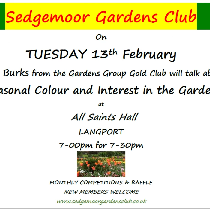 Sedgemoor Gardens Club 13 Feb 24